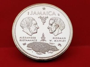 1972 Jamaica 10 Dollars 10th Anniversary of Independence Silver Coin (OC494) - Picture 1 of 3