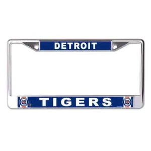 DETROIT TIGERS CHROME METAL LICENSE PLATE FRAME HIGH QUALITY DOMED GRAPHICS - Picture 1 of 1