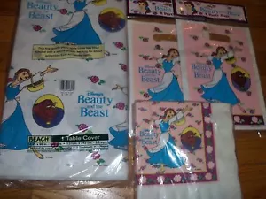 Belle Beauty & the Beast Birthday Party Supplies Multi-color 5pc Lot 1991 Beach - Picture 1 of 5