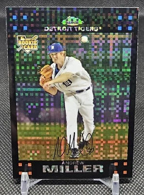 2007 Topps Chrome X-Fractors Refractor #298 Andrew Miller Rookie Detroit Tigers  - Image 1 of 2