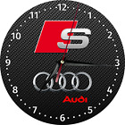 Audi S, MDF Wall Clock With Print Gift for Car Lovers