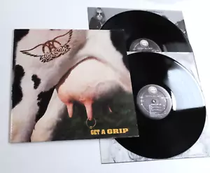 AEROSMITH - GET A GRIP LP VINYL N MINT Rare Original 1993 1st Press Double Album - Picture 1 of 15