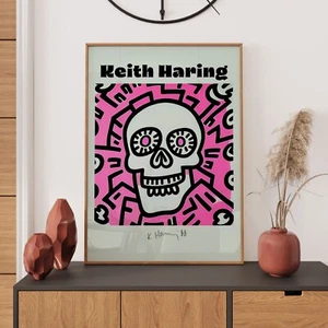 Keith Haring Poster, Exhibition Poster, Retro Print, Pop Art Home Décor, Gift