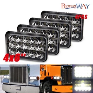 Faros LED de haz alto/bajo 4 piezas negros DOT para Kenworth Peterbilt 359 379 378 DOT - Imagen 1 de 13