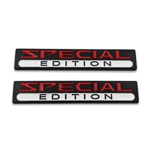 2x Black&Red&White Metal Special Editon Logo Emblem Sport Bagde 3D Sticker Decal - Bild 1 von 8