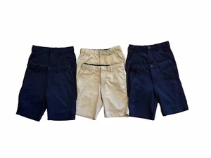 Boys Adjustable School Uniform Shorts French Toast Size 10 Navy, Tan Lightweight - Picture 1 of 12