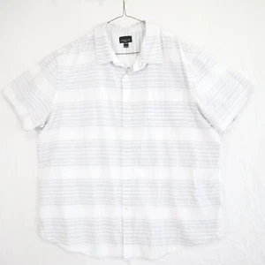 Structure Shirt Mens 2XL XXL Modern Fit Pocket Button Up Striped Short Sleeve - Picture 1 of 6