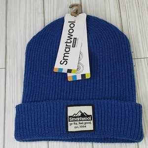 Neu Smartwool Patch Merino Beanie Mütze Blueberry Hill blau - XL neu mit Etikett $ 28 UVP - Bild 1 von 12