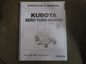Kubota ZD321 ZD323 ZD326 ZD331 ZTR Mower Owners & Maintenance manual - Picture 1 of 1