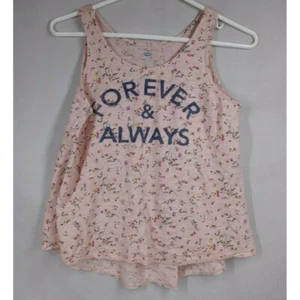 Old Navy Girl's Floral Pink Forever And Always Tank Top Size Large 10/12 - Picture 1 of 3