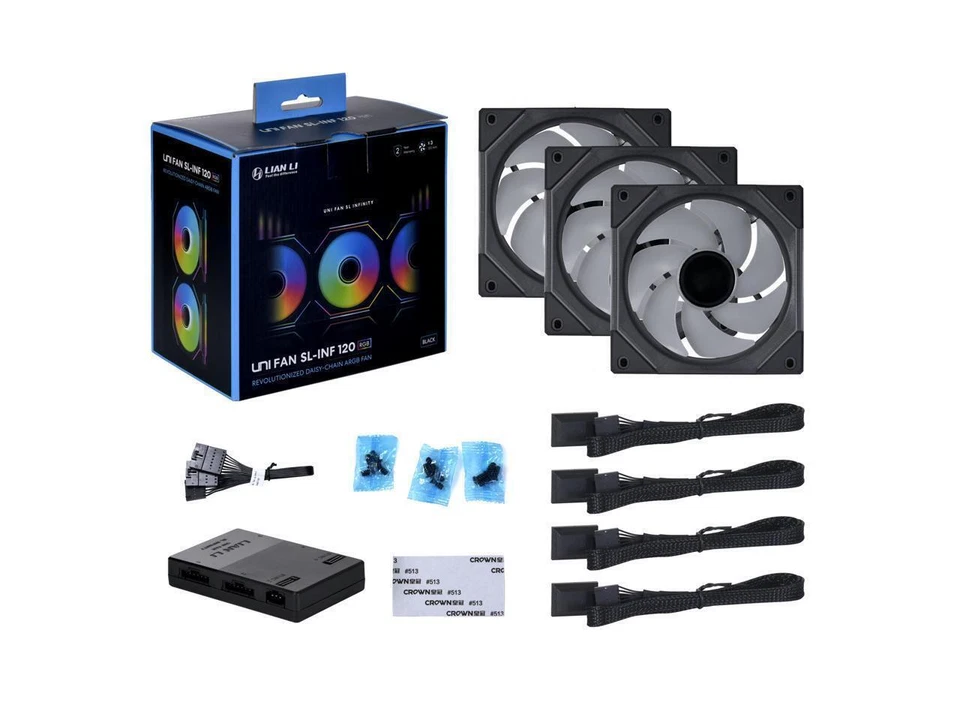 Lian Li SL-Infinity 120mm Case Fan - Black (3-Pack)