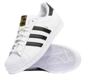 ZAPATOS DEPORTIVOS ADIDAS SUPERSTAR FOUNDATION C77124 CUERO BLANCO/NEGRO PARA HOMBRE - 19 - Imagen 1 de 9