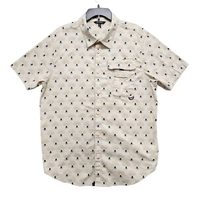 Camisa de Senderismo Estoica Para Hombres Grande Diamante Geométrica Manga Corta Abotonada Gorpcore Foto 1 de 4