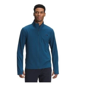 THE NORTH FACE MEN'S GRID FLEECE LIGHTWEIGHT FULL ZIP JACKET Monterey Blue Sz L - Picture 1 of 10