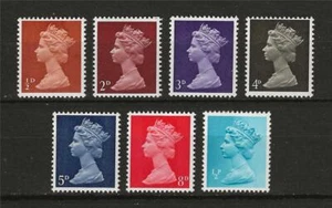 Großbritannien 1967-68 Sc# MH1/11 Queen Elizabeth 7 Briefmarken GB POSTFRISCH - Bild 1 von 1