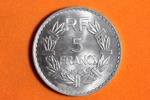 1949 France 5 Francs Aluminum Coin #M18928 - Picture 1 of 2