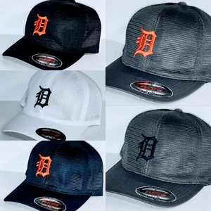 Detroit Tigers "Flex Fit" Mesh Cap ⚾Hat ⚾CLASSIC MLB PATCH/LOGO ⚾2 Sizes ⚾New - Picture 1 of 14