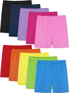 10 Pack Girls Dance Shorts Cartwheel Toddler Biker under Dress Multi-Color Kids - Picture 1 of 12