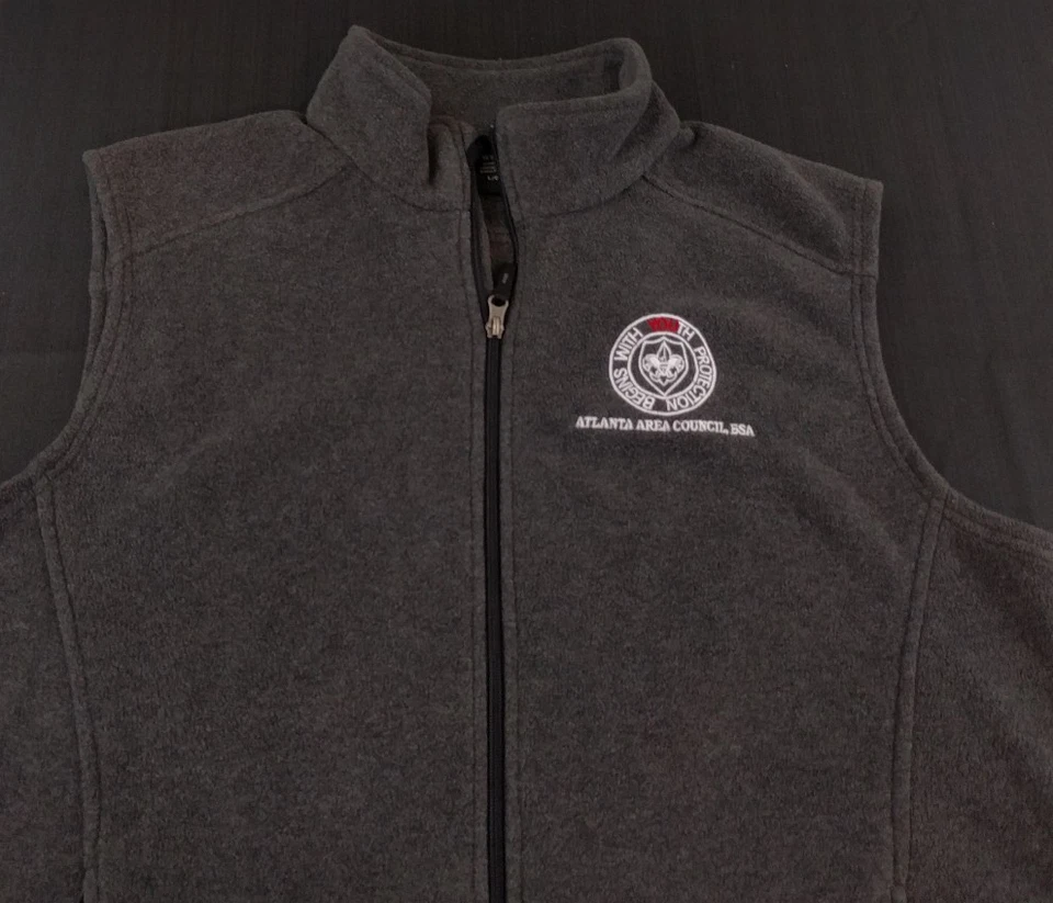 Boy Scouts of America BSA Fleece Vest Atlanta AAC Gray Grey YPT Large L - Image 1 of 1