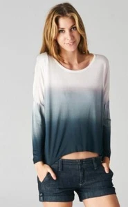 Black and white Ombre Surplice Back Top - Picture 1 of 2