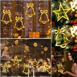 LOT LED String Light Window Decor Lamp Christmas Hanging Ornaments Fairy Lights - Picture 1 of 44