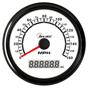 Jiecaizi 85mm 160mph GPS Velocímetro Odómetro Para Coche Marino Impermeable Azul LED - Imagen 1 de 7