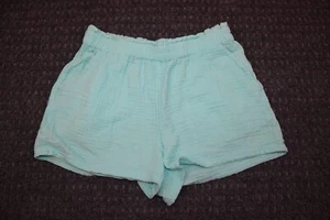 O'Neill Shorts Women's Size S Elastic Waist Double Gauze Mint Green Inseam 2" - Picture 1 of 13