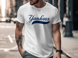 Men's Baseball 2025 Team Shirt, Mens Summer Sports Fan White Cotton Tee XS - 5XL - Picture 1 of 33