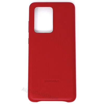 Capa traseira de couro vermelha genuína OEM Samsung Galaxy S20 Ultra 5G - Imagem 1 de 3