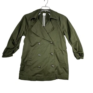 Cabi Trench Coat Expedition Green Double Breasted Jacket Lightweight Size S - Picture 1 of 9