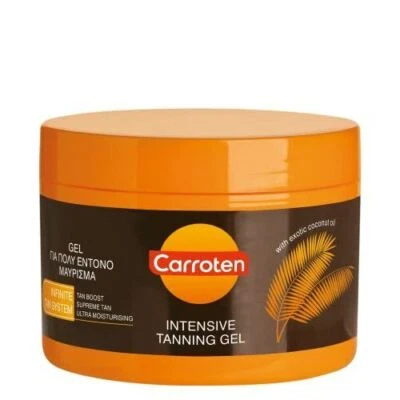 Carroten Intensive Tanning Gel 150 ml Tan Accelerator Coconut Oil Vitamin A & E