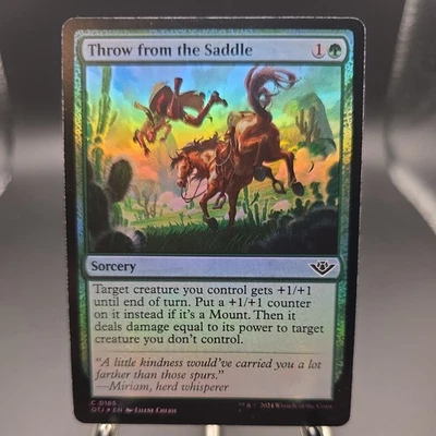 MTG Outlaws of Thunder Junction *FOIL* C Throw from the Saddle #0185 - Image 1 of 2