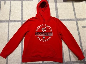Sudadera con capucha pulóver roja de los campeones de la Serie Mundial 2019 de los Washington Nationals para hombre talla XL - Imagen 1 de 9