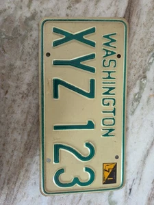 Targa WASHINGTON SAMPLE 1971 # XYZ 123 TUTTA ORIGINALE - Foto 1 di 2