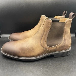 Johnston & Murphy XC4 Brown Waterproof Leather Chelsea Boots 10M - Picture 1 of 13