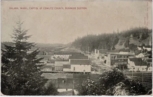 Postal KALAMA WASHINGTON TOWN VIEW CONDADO COWLITZ 1916 PUBLICADA - Imagen 1 de 2
