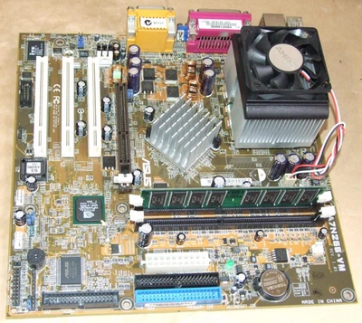 Asus A7N266-VM ATX motherboard with AMD Athlon XP 2400+ CPU and 512Mb Ram - Image 1 of 4