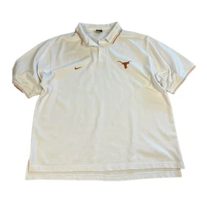 Nike Texas Longhorns Polo Shirt XL White 90s Vintage Mens College NCAA - Bild 1 von 9