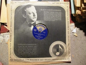 1933 Erich Kleiber BERLIN Philharmonic STRAUSS FLEDERMAUS Overture TELEFUNKEN - Picture 1 of 3