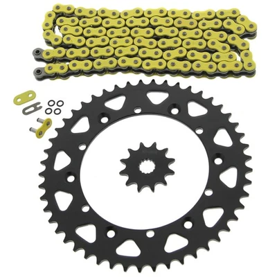1987 1988 Yamaha YZ125 125 Yellow O Ring Chain And Sprocket 12/49 112L - Image 1 of 4