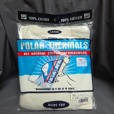 Camisa Waffle Térmica Polar Larga Johns De Colección Para Hombres Grande 42 44 Algodón Ejército Azul Marino Foto 1 de 4