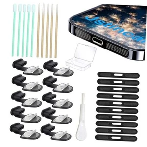 (Pack de 10) Prise Poussière USB C, Accessoires Téléphone pour iPhone 16/16 Plus/16 Pro/16 - Photo 1 sur 7