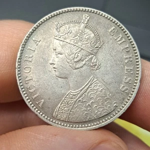 1882 ONE RUPEE ALWAR STATE INDIA - Picture 1 of 2