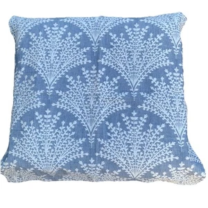 Biltmore Set di 3 federe per cuscini euro ricamate blu bianco mensola cerniera nuove senza etichette - Foto 1 di 21