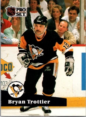 1991-92 Pro Set Bryan Trottier HOF 1997 Pittsburgh Penguins #192 - Image 1 of 2