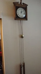 Vintage 1972 E SCHMECKENBECHER Wall Clock E German Weight Driven - Picture 1 of 6