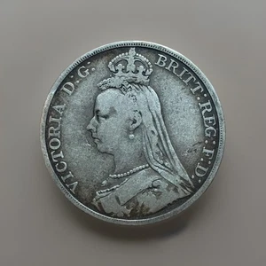 Victoria Silber Krone 1890 - Bild 1 von 2
