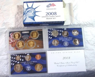 2008-S --US Mint Proof Coin Set--14 Coin Set - Image 1 of 2