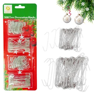 Xmas Tree Hooks 300pcs Reusable Metal Hanging Bauble Christmas Decoration - Picture 1 of 12