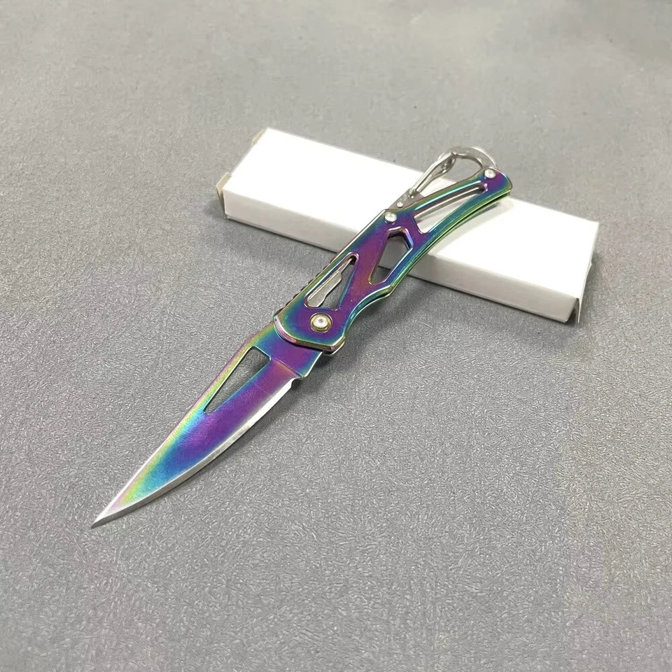 Mini Titan Messer ca. 13 cm Gesamtlänge 6 Farben mit Gravur - Bild 1 von 4